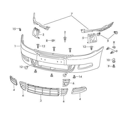 Suportul duzei de spalare față dreapta (plastic, negru – vezi pozitia 5 din foto) , pentru: SKODA OCTAVIA II 02.04-06.13 11.08-06.13