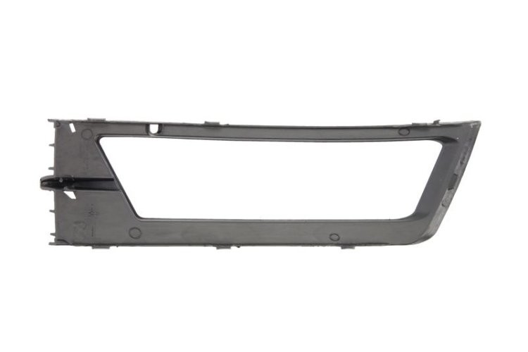 Acoperire bara față față dreapta (cu gauri pentru lampa de ceata, plastic, neagră, pentru: SKODA RAPID 07.12- 07.12-