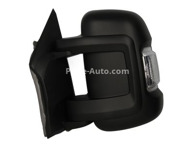 Oglinda laterala stânga reglaj manual, asferică , convexă, mic de statura, cu senzor de temperatura) , pentru: CITROEN JUMPER; FIAT DUCATO; PEUGEOT BOXER