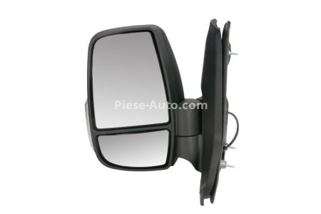 Oglinda laterala stânga reglaj manual, asferică , convexă, crom,  , pentru: FORD TOURNEO CUSTOM V362, TRANSIT, TRANSIT CONNECT, TRANSIT CONNECT V408/MINIVAN, TRANSIT CUSTOM V362, TRANSIT V363