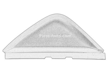 Ornament decorativ aripă față stânga (negru) , pentru: FIAT TALENTO; NISSAN NV300; OPEL VIVARO; RENAULT TRAFIC III 08.14-