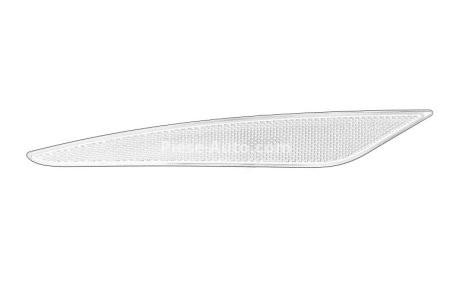 Catadioptru / lumină reflectorizantă stânga (in bara de protectie) , pentru: TOYOTA AVENSIS 11.08-10.18