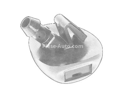 Diuză de spălare a parbrizului față (model nou; pulverizare) , pentru: PEUGEOT 206 09.98-12.12 2