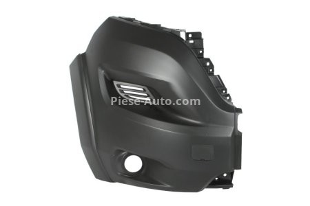 Flaps / colțar bară de protecție față dreapta (model cu sipci pe aparate, cu gauri pentru lampa de ceata, gri inchis) , pentru: CITROEN JUMPER; FIAT DUCATO; PEUGEOT BOXER