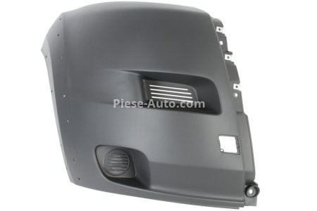 Flaps / colțar bară de protecție față dreapta (cu suport de gauri, gri inchis) , pentru: CITROEN JUMPER; FIAT DUCATO; PEUGEOT BOXER -10.11