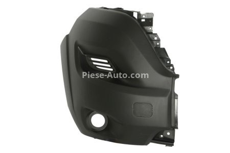 Flaps / colțar bară de protecție față dreapta (model fara sipci pe aparate, cu gauri pentru lampa de ceata, gri inchis) , pentru: CITROEN JUMPER; FIAT DUCATO; PEUGEOT BOXER