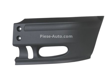 Flaps / colțar bară de protecție față stânga (cu gauri pentru lampa de ceata, gri, TÜV) , pentru: FORD TRANSIT -05.06