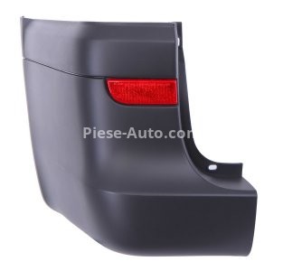 Flaps / colțar bară de protecție spate stânga (cu reflector, gri inchis, TÜV) , pentru: MERCEDES VITO / MIXTO (W639), VITO (W639) -09.10
