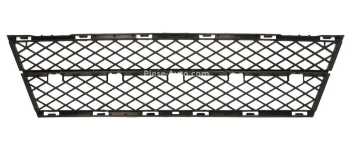 Grilă ventilație,bară protecție față (mijloc, negru) , pentru: BMW 5 (E60), 5 (E61) 12.01-12.10