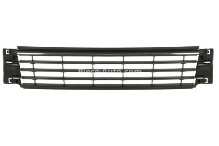 Grilă ventilație,bară protecție față (mijloc, plastic, crom/negru) , pentru: VW POLO, POLO V 03.09- 01.14-