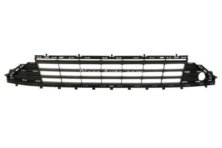 Grilă ventilație,bară protecție față (mijloc, cu dunga neagra, plastic, negru) , pentru: VW GOLF ALLTRACK VII, GOLF SPORTSVAN VII, GOLF VII 12.14- 03.17-