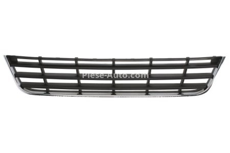 Grilă ventilație,bară protecție față (mijloc, crom/negru) , pentru: VW PASSAT B6 03.05-10.11 03.05-11.10