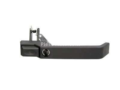  Mâner exterior ușă față dreapta (cu gaura pentru incuietoare, negru) , pentru: LAND ROVER DEFENDER 2.2D-3.9 08.90-02.16 1