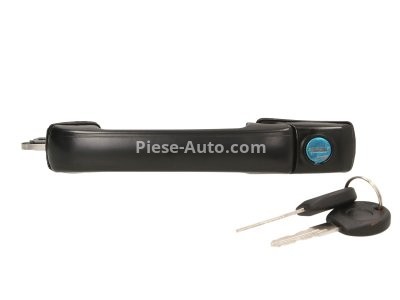  Mâner exterior ușă față dreapta/stânga (cu cheie, cu incuietoare, negru) , pentru: VW GOLF III, VENTO 1.4-Electric 08.91-12.99