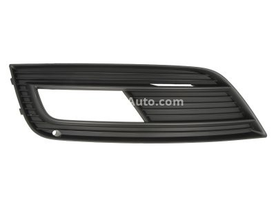 Grilă proiector ceață -  față stânga (cu gauri pentru lampa de ceață, negru) , pentru: AUDI A4 ALLROAD B8, A4 B8 11.07-05.16 11.11-