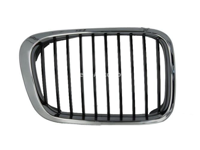 Grilă radiator dreapta (salon; break, crom/negru) , pentru: BMW 3 (E46) 1.6-3.2 12.97-12.07 -09.01