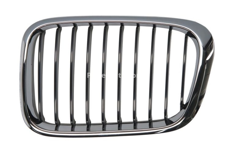 Grilă radiator stânga (salon; break, crom/negru) , pentru: BMW 3 (E46) 1.6-3.2 12.97-12.07 -09.01