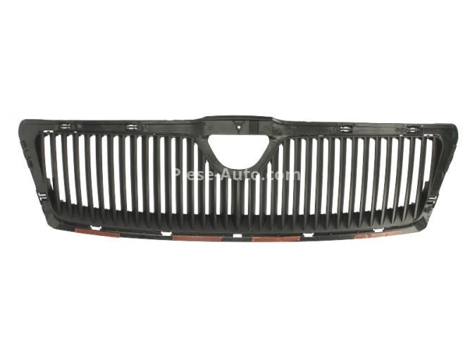 Grilă radiator (cu un loc pentru dunga, negru) , pentru: SKODA OCTAVIA II 1.4-2.0D 02.04-06.13 02.04-10.08