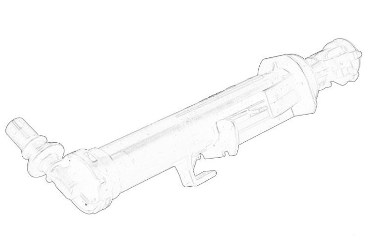 Diuza de spălare a farului stânga (with nozzle lifting cylinder) , pentru: VW GOLF VII 1.0-Electric 08.12-03.21