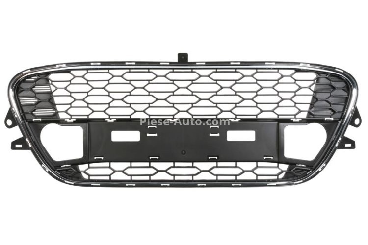 Grilă ventilație,bară protecție față (mijloc, crom/negru) , pentru: CITROEN C3 I, C3 II 02.02- 09.09-05.13