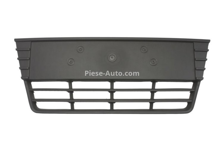 Grilă ventilație,bară protecție față (mijloc, negru-mat) , pentru: FORD FOCUS III; FORD USA FOCUS 07.10- 04.11-09.14