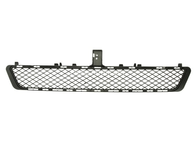 Grilă ventilație,bară protecție față (mijloc, negru) , pentru: MERCEDES E T-MODEL (S212), E (W212) 01.09-12.16 01.09-01.13