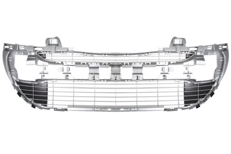 Grilă ventilație,bară protecție față (mijloc, argintiu) , pentru: PEUGEOT 308, 308 I, 308 II 09.07-06.21 09.07-04.11