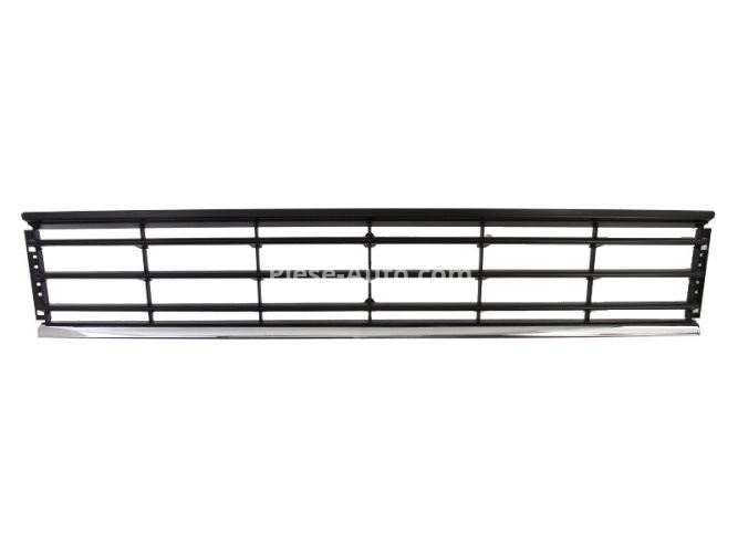 Grilă ventilație,bară protecție față (mijloc, crom/negru) , pentru: VW PASSAT ALLTRACK B7, PASSAT B7 08.10-12.15 11.10-08.14