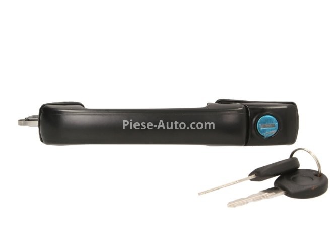  Mâner exterior ușă față dreapta/stânga (cu cheie, cu incuietoare, negru) , pentru: VW GOLF III, VENTO 1.4-Electric 08.91-12.99