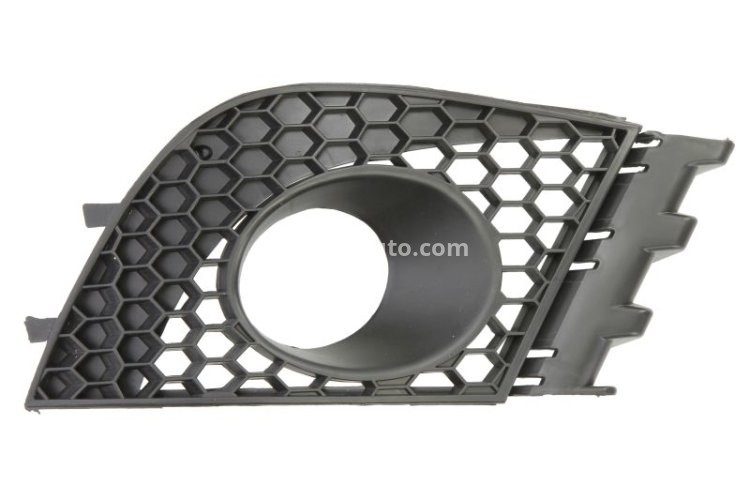 Grilă proiector ceață -  față dreapta (cu gauri pentru lampa de ceață, negru) , pentru: SEAT IBIZA III 02.02-11.09 05.06-11.09